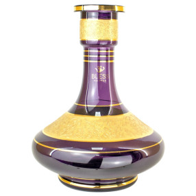 30cm Vaso Narguile Bless Lamp Genie Grande Roxo e Dourado