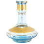 26cm Vaso Narguile Bless Lamp Genie Médio Azul Claro e Dourado