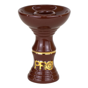 Ceramica Rosh Narguile Pro Hookah Phunnel Série Ouro Marrom