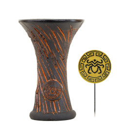 Ceramica Rosh Narguile Medusa Bowl Kronos Laranja + Furador