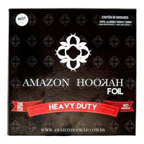 Papel Alumínio Amazon Hookah 50 Folhas