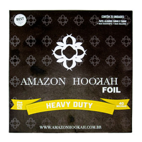 Papel Alumínio Amazon Hookah 25 Folhas