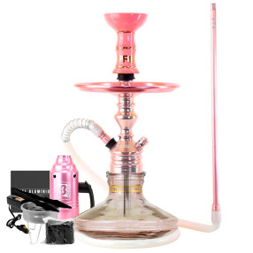 Narguile Pequeno Hookah King Empire Rose Prato Wire Rosh Pro Hookah Gold School Completo